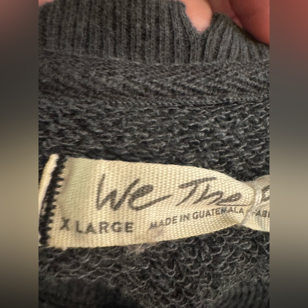NWOT Free People / We the Free Camden Sweatshirt - black - XL IR - WASH - Picture 5 of 6